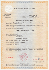 SILOGISTIC - Licencja Spedycyjna Nr 003/2013